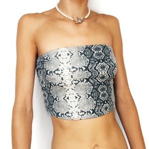 Snakeskin tube top